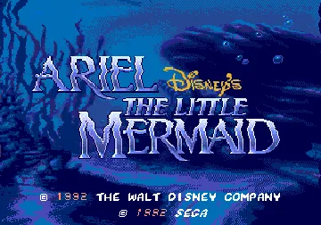 Ariel the Little Mermaid (USA, Europe) screen shot title